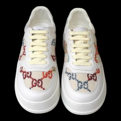 Giày Thể Thao Gu.cci Trắng Monogram Cao Cấp Full Phụ Kiện GC Đế Cao 6cm Hàng Cao Cấp 2023,Giày Gu.cci GG Supreme Canvas