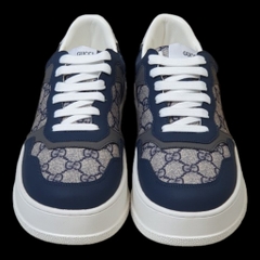 Giày Thể Thao sneaker Gu.cci Xanh Dương Đế Cao Full Bill Box, Xanh Monogram Blue Beige GC Đế Cao 6cm