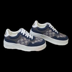 Giày Thể Thao sneaker Gu.cci Xanh Dương Đế Cao Full Bill Box, Xanh Monogram Blue Beige GC Đế Cao 6cm