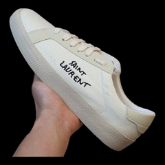 Giày Sneaker Saint Laurent Paris - Giày Thể Thao SLR Paris Kem Vải Canvas Kiểu Dáng Thể Thao Bản Cao Cấp Full Box Bill