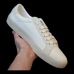 Giày Sneaker Saint Laurent Paris - Giày Thể Thao SLR Paris Kem Vải Canvas Kiểu Dáng Thể Thao Bản Cao Cấp Full Box Bill
