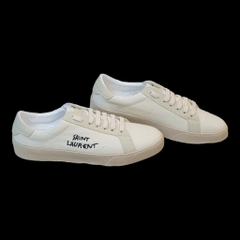 Giày Sneaker Saint Laurent Paris - Giày Thể Thao SLR Paris Kem Vải Canvas Kiểu Dáng Thể Thao Bản Cao Cấp Full Box Bill