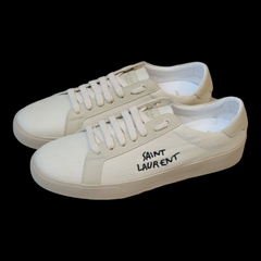 Giày Sneaker Saint Laurent Paris - Giày Thể Thao SLR Paris Kem Vải Canvas Kiểu Dáng Thể Thao Bản Cao Cấp Full Box Bill