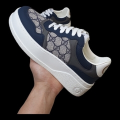 Giày Thể Thao sneaker Gu.cci Xanh Dương Đế Cao Full Bill Box, Xanh Monogram Blue Beige GC Đế Cao 6cm