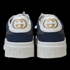 Giày Thể Thao sneaker Gu.cci Xanh Dương Đế Cao Full Bill Box, Xanh Monogram Blue Beige GC Đế Cao 6cm