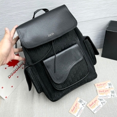 Balo ĐÌ O Đen cao cấp - Chất liệu da phối vải - Fom dáng cực đẹp - Size 55 cực bự - Dành cho ae đi học và Du lịch