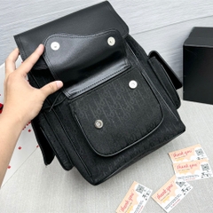 Balo ĐÌ O Đen cao cấp - Chất liệu da phối vải - Fom dáng cực đẹp - Size 55 cực bự - Dành cho ae đi học và Du lịch