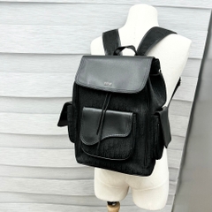 Balo ĐÌ O Đen cao cấp - Chất liệu da phối vải - Fom dáng cực đẹp - Size 55 cực bự - Dành cho ae đi học và Du lịch