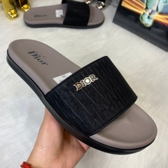 Dép Dio Nam Nữ Quai Da chữ dior, Đế Cao Su Non Êm Chân - Dép dior sang chảnh Boy Phố Họa Tiết Phong Cách Trẻ Trung