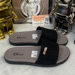 Dép Dio Nam Nữ Quai Da chữ dior, Đế Cao Su Non Êm Chân - Dép dior sang chảnh Boy Phố Họa Tiết Phong Cách Trẻ Trung