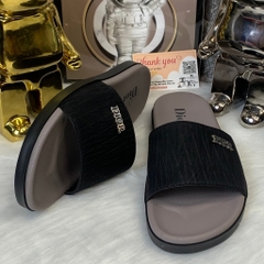 Dép Dio Nam Nữ Quai Da chữ dior, Đế Cao Su Non Êm Chân - Dép dior sang chảnh Boy Phố Họa Tiết Phong Cách Trẻ Trung