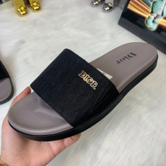 Dép Dio Nam Nữ Quai Da chữ dior, Đế Cao Su Non Êm Chân - Dép dior sang chảnh Boy Phố Họa Tiết Phong Cách Trẻ Trung