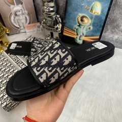 Dép quai ngang Dior Vải Canvas Thêu Họa Tiết ,Dép thời trang nam 2024 siêu Nhẹ,Dép thời trang nam nữ quai ngang mẫu mới