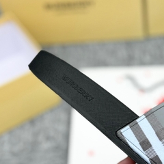 Dép lê nam quai ngang BBR cao su hoạ tiết kẻ sọc quai đế cao su non khắc nổi chữ cao cấp full box