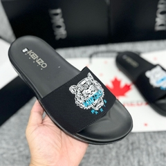 Dép Nam Nữ KENZO thời trang Quai Da Ngang Thêu LOGO Hổ cực chất,DÉP da nam đế chống trơn trượt. Full Box