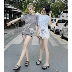 Dép Nam Nữ Quai Ngang Unisex DSQ  Icon Dán In Chữ Logo bản mới nhất 2024