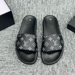[ Ocean Park Luxury ] Dép Lê LV Quai da siêu nhẹ phối họa tiếp logo cực sang chảnh hàng cao cấp full box hộp đầy đủ