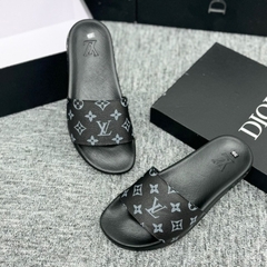 [ Ocean Park Luxury ] Dép Lê LV Quai da siêu nhẹ phối họa tiếp logo cực sang chảnh hàng cao cấp full box hộp đầy đủ