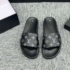 [ Ocean Park Luxury ] Dép Lê LV Quai da siêu nhẹ phối họa tiếp logo cực sang chảnh hàng cao cấp full box hộp đầy đủ