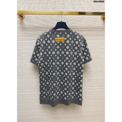 Áo thun LV thêu xù logo họa tiết Chữ đơn giản thiết kế hot trend cặp đôi Nam nữ Mới Nhất 2024 Cực Chất