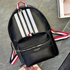 Balo Thomr Browne Hoạ Tiết 4 vạch Trắng Cao Cấp , Balo Da Nam Nữ, Cặp Đi chơi đi học đi du lịch mới nhất 2024