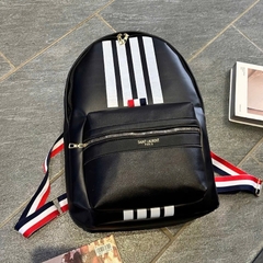 Balo Thomr Browne Hoạ Tiết 4 vạch Trắng Cao Cấp , Balo Da Nam Nữ, Cặp Đi chơi đi học đi du lịch mới nhất 2024