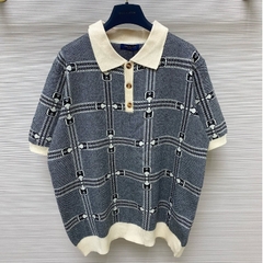 Áo polo LV chất len dệt tay ngắn LV chất len mềm mại cao cấp hàng Quảng Châu loại 1 (bao kiểm hàng)
