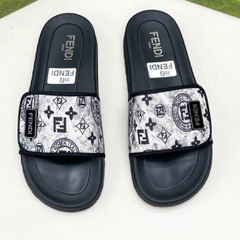 Dép nam nữ FENDI quai dán đế độn, Dép quai ngang nam fendi hót trend - Đế cao cao cấp quai dán điều chỉnh to/nhỏ