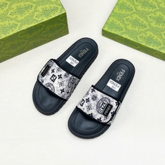 Dép nam nữ FENDI quai dán đế độn, Dép quai ngang nam fendi hót trend - Đế cao cao cấp quai dán điều chỉnh to/nhỏ