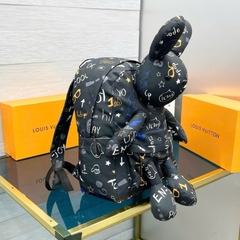 Yadou Ba Lô Đeo Vai Hình Thỏ Nhồi Bông màu Đen jackrabbit Mới Cho Nữ