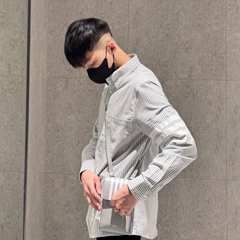 Túi đeo chéo nam nữ mini Thom da Pu nắp thêu 3 sọc màu kẻ vạch logo xanh đỏ viền phối dập chữ full box 2025