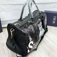 TÚI DU LỊCH , TÚI TRỐNG Supreme Gấu,Túi xách da du lịch đeo chéo nam nữ cao cấp túi trống size lớn thời trang thể thao