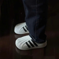 Adidas_Adifom Superstar Mule, Sục_Adidas 3 sọc, Giày Sục đạp gót ADIFOM Đen Trắng cao 4cm Full BOX (HỖ TRỢ ĐỔI SIZE)