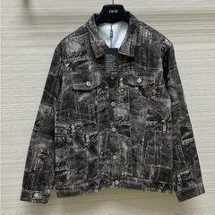 Áo Khoác Bò 2 vá hàng đẹp cho boy cháy phố, mẫu hottrend phong cách hàn quốc phối họa tiết cực đẹp new