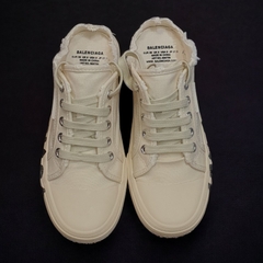 Giày sục Balenciaga Cổ Thấp Mặt Gương 3D ,Giày BALENCIAGA canvas họa tiết chữ đế cao cấp, sục Balenciaga trắng có chữ