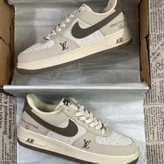 Giày LV x AF1 07  Low Dark Grey, AF LV Xám Kem
