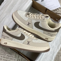 Giày LV x AF1 07  Low Dark Grey, AF LV Xám Kem