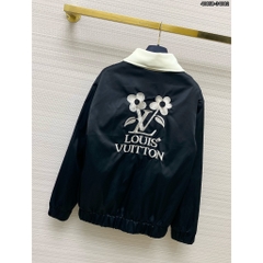 Áo Khoác Hoodie Lv Khóa Zip Phối LOGO Thêu Áo Chất Nỉ Cao Cấp - Áo Khoác Nam Nữ Hot Trend Boy Phố Hàn Quốc
