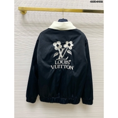Áo Khoác Hoodie Lv Khóa Zip Phối LOGO Thêu Áo Chất Nỉ Cao Cấp - Áo Khoác Nam Nữ Hot Trend Boy Phố Hàn Quốc