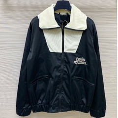 Áo Khoác Hoodie Lv Khóa Zip Phối LOGO Thêu Áo Chất Nỉ Cao Cấp - Áo Khoác Nam Nữ Hot Trend Boy Phố Hàn Quốc