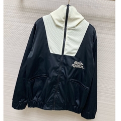 Áo Khoác Hoodie Lv Khóa Zip Phối LOGO Thêu Áo Chất Nỉ Cao Cấp - Áo Khoác Nam Nữ Hot Trend Boy Phố Hàn Quốc