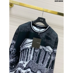 Áo Sweater Dài Tay DG Chất Áo Nỉ, Áo sweater nỉ thu đông nam nữ phối họa tiết đẹp sắc nét cực sang chảnh 2024