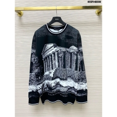 Áo Sweater Dài Tay DG Chất Áo Nỉ, Áo sweater nỉ thu đông nam nữ phối họa tiết đẹp sắc nét cực sang chảnh 2024