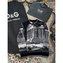 Áo Sweater Dài Tay DG Chất Áo Nỉ, Áo sweater nỉ thu đông nam nữ phối họa tiết đẹp sắc nét cực sang chảnh 2024