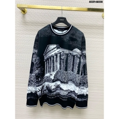 Áo Sweater Dài Tay DG Chất Áo Nỉ, Áo sweater nỉ thu đông nam nữ phối họa tiết đẹp sắc nét cực sang chảnh 2024