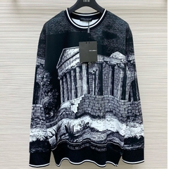 Áo Sweater Dài Tay DG Chất Áo Nỉ, Áo sweater nỉ thu đông nam nữ phối họa tiết đẹp sắc nét cực sang chảnh 2024