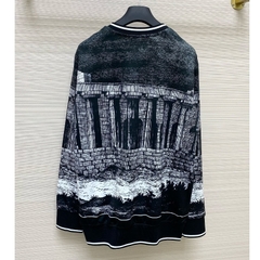 Áo Sweater Dài Tay DG Chất Áo Nỉ, Áo sweater nỉ thu đông nam nữ phối họa tiết đẹp sắc nét cực sang chảnh 2024