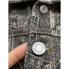 Áo Khoác Bò D S Q 2 vá hàng đẹp cho boy cháy phố, mẫu hottrend phong cách hàn quốc phối họa tiết cực đẹp new
