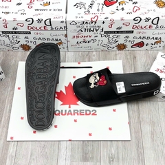 Dép Lê nam nữ họa tiết MẶT NGƯỜI quai ngang cao su quai nổi chữ D&G viền trắng đế đúc nổi hoạ tiết Chữ hoa văn cao cấp