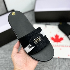 Dép BBR quai DA tag LOGO kim loại Sắc Nét Đã Được Khâu Quai Dép Chắc Chắn, Đế Cao Su Êm Mềm Full box,Dép BBR Nam Nữ